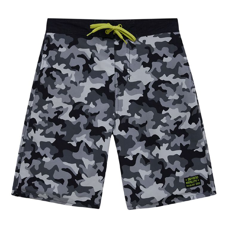 Young Original Printed Boardshorts, Black, hi-res