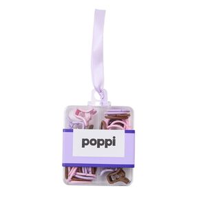 Poppi Elastic Bands and Mini Clip Set Teddy