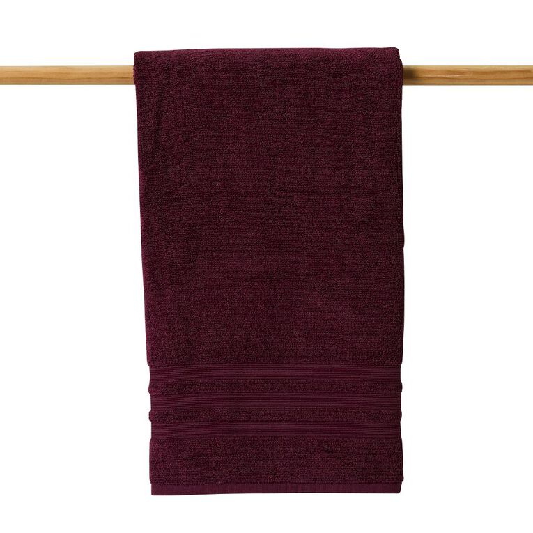 Living & Co Plush Plain Spa Towel Plum, , hi-res