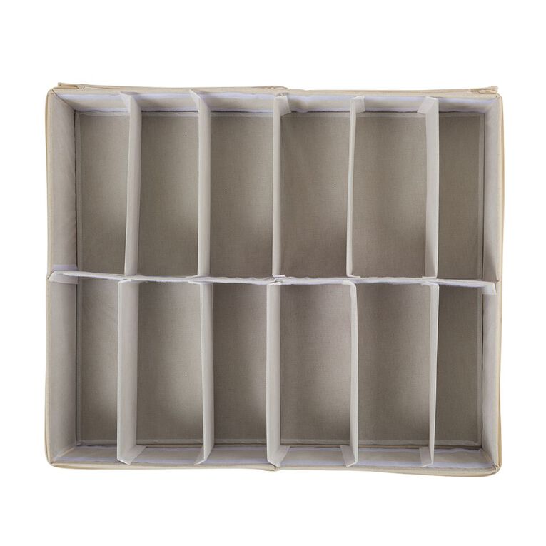 Living & Co Linen Blend Soft Underbed Shoe Box Cream, , hi-res