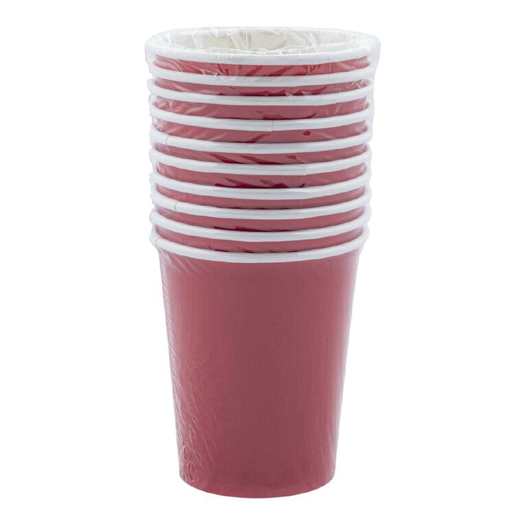 Party Inc Paper Cups Red 10 Pack, , hi-res