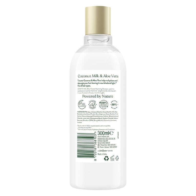 Hydrating Conditioner Coconut Milk And Aloe Vera 300ml, , hi-res