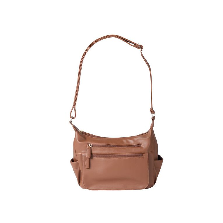 H&H Crossbody Compartment Handbag, Brown Mid, hi-res
