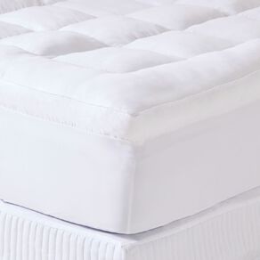 Living & Co Microfibre 1600gsm Topper White Queen