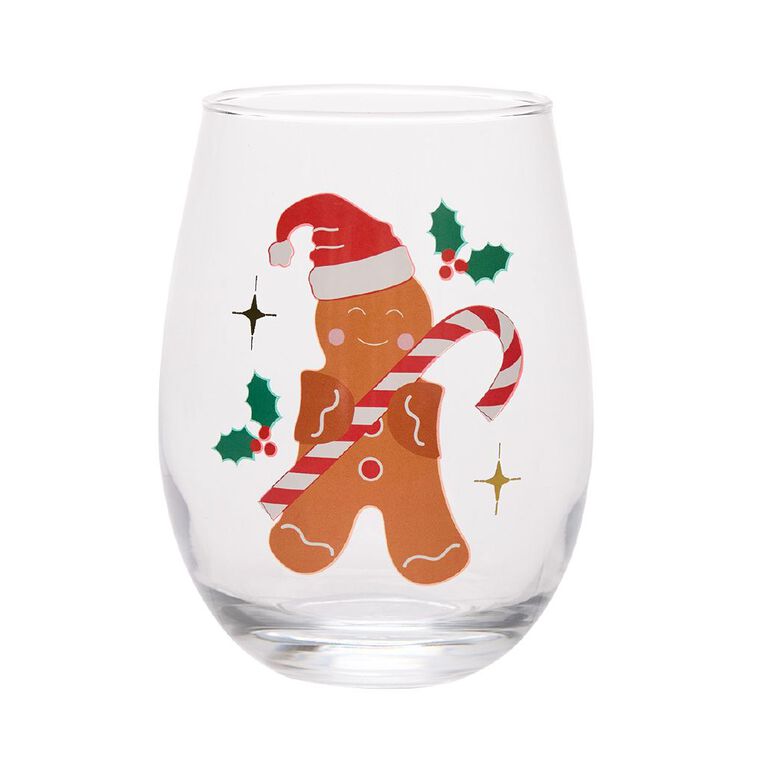 Wonderland Home Christmas Stemless Wine Glass Assorted, , hi-res