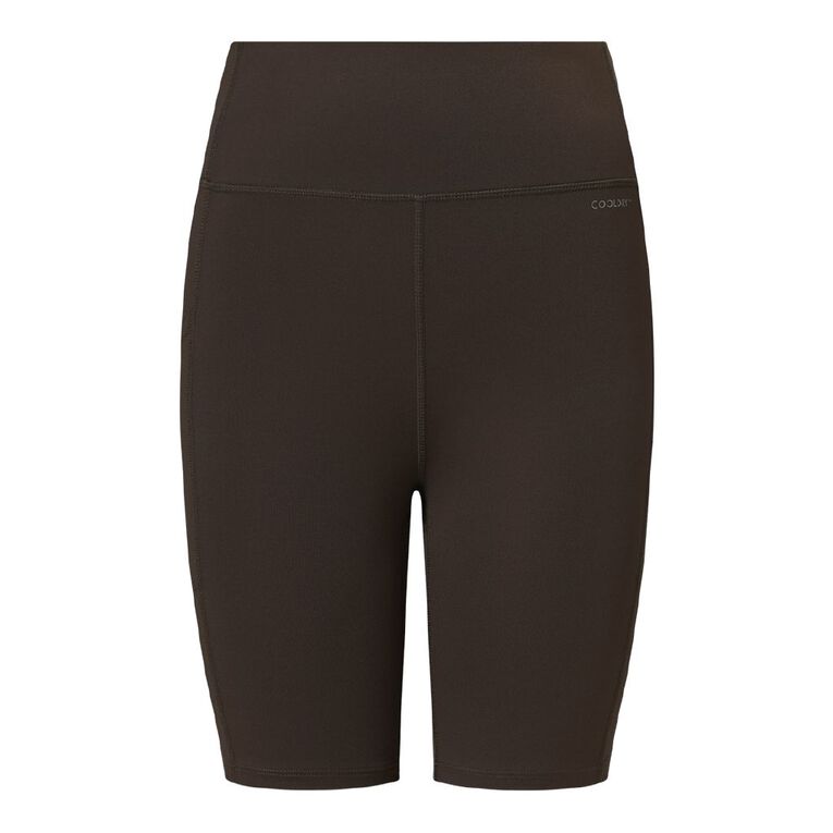 Active Intent Women's Pocket Bike Shorts, Brown Mid, hi-res