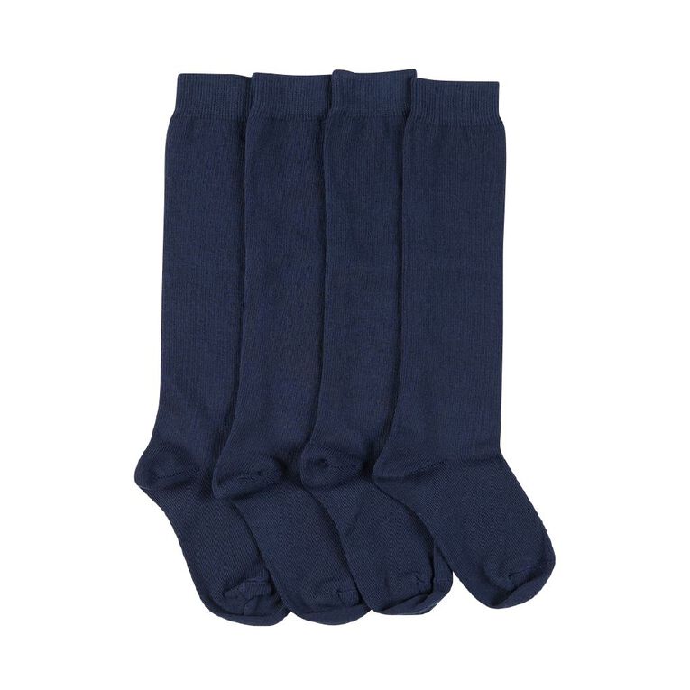 Schooltex Under the Knee Socks 2 Pack, Navy, hi-res