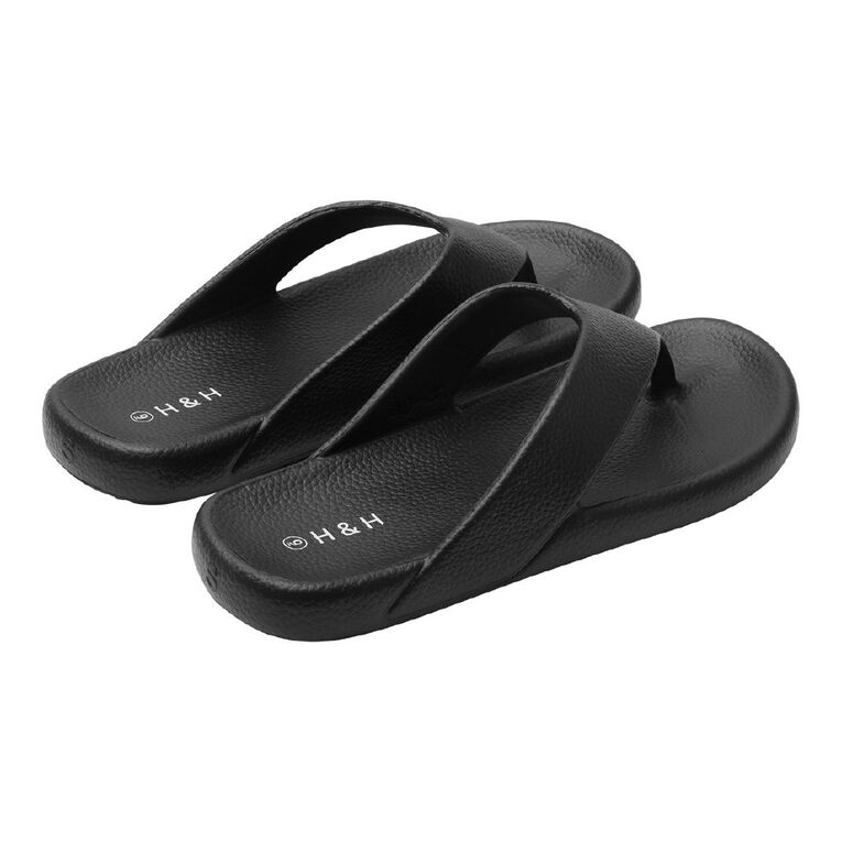 H&H Women's EVA Jandals, Black, hi-res