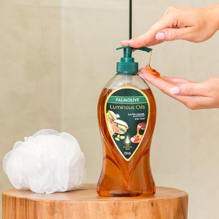 Palmolive Luminous Oils Body Wash Pistachio And Salted Caramel 750ml, , hi-res