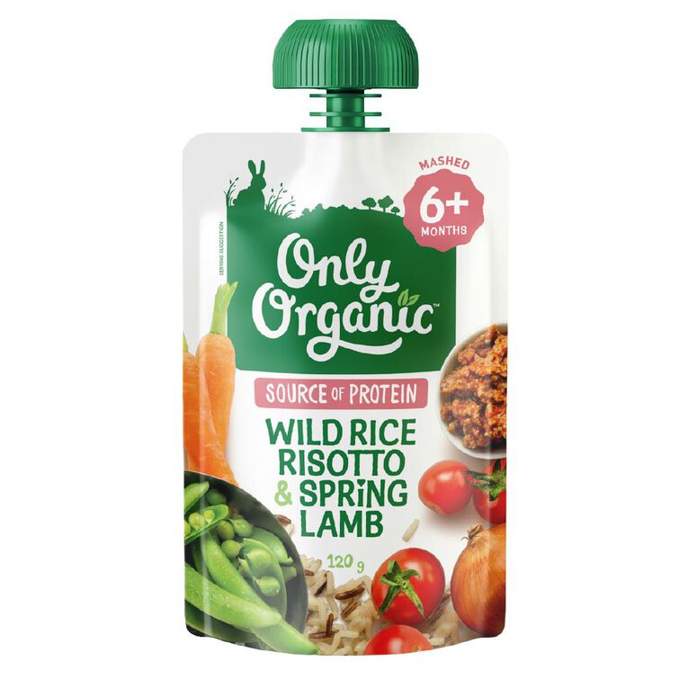 Only Organic Wild Rice Risotto & Spring Lamb 6+ Months, , hi-res