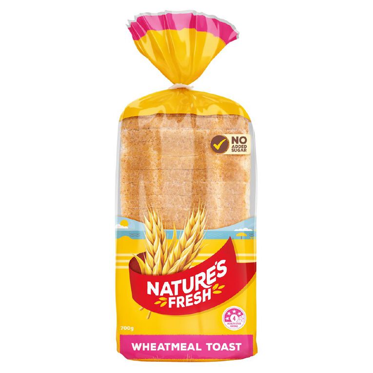 Nature's Fresh Wheatmeal Toast 700g, , hi-res