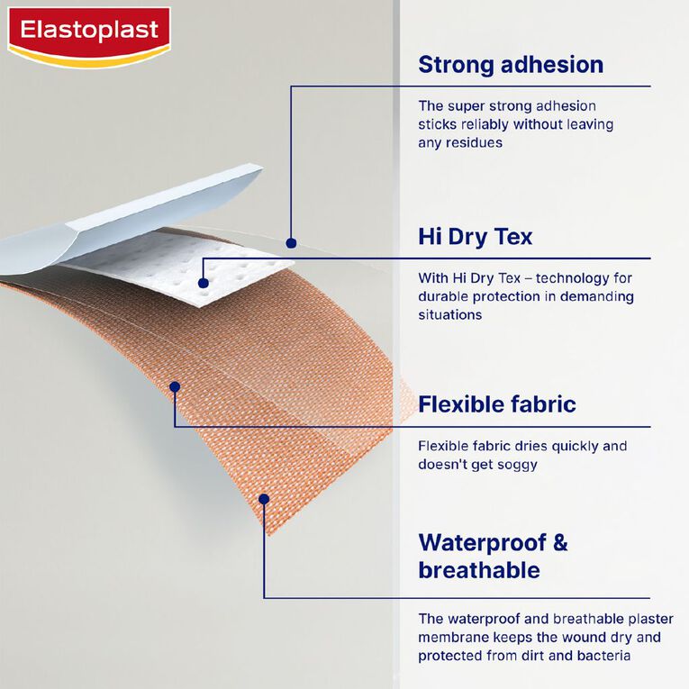 Elastoplast Heavy Fabric Extra Large Strips 10 Pack, , hi-res