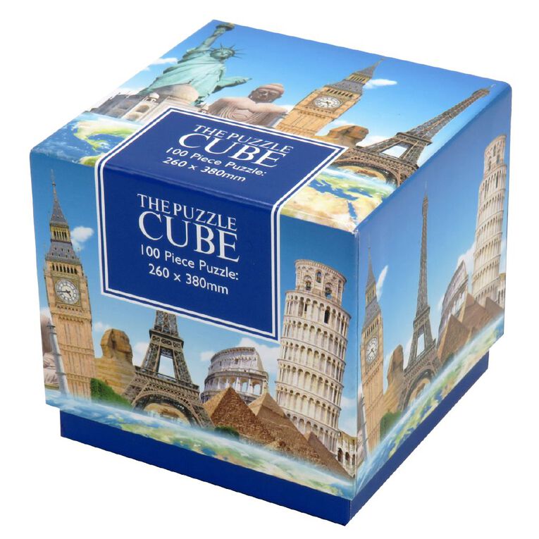 100 Piece Cube Puzzle World Landmarks, , hi-res