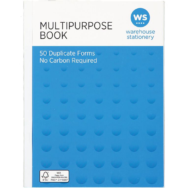 WS Multibook Duplicate NCR 50 Forms Green Mid A5, , hi-res