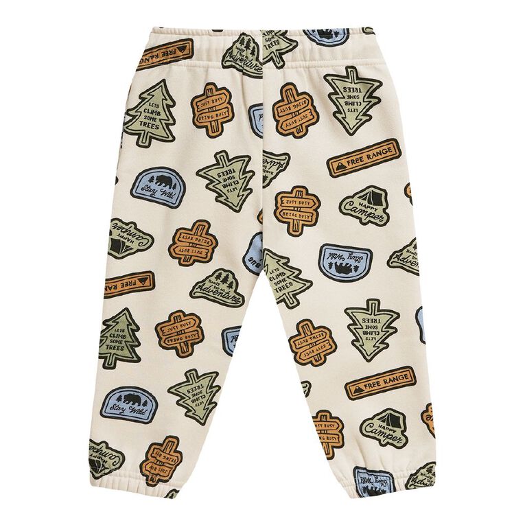 Young Original Toddler Boys' Print Trackpants, Brown Light NATURE, hi-res