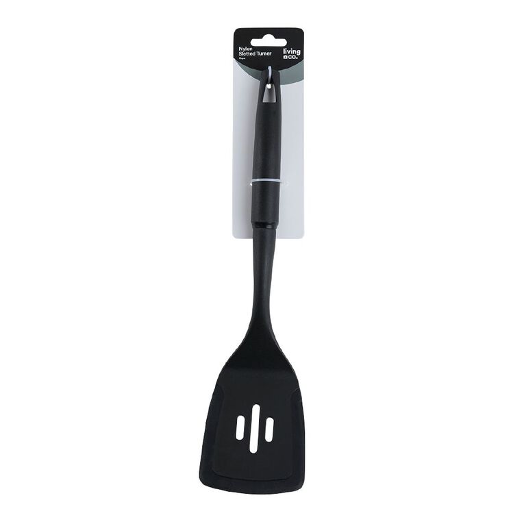 Living & Co Nylon Slotted Turner Black, , hi-res