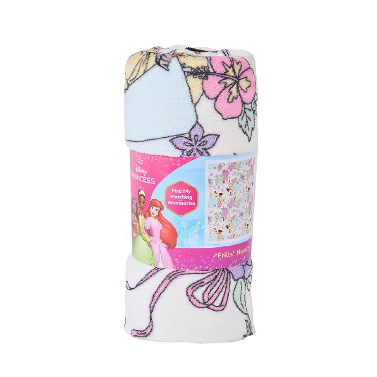 Disney Princess Coral Fleece Throw Multi-Coloured 127cm x 152cm, , hi-res