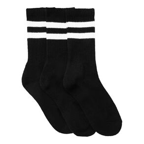 H&H Boys' Striped Crew Socks 3 Pack