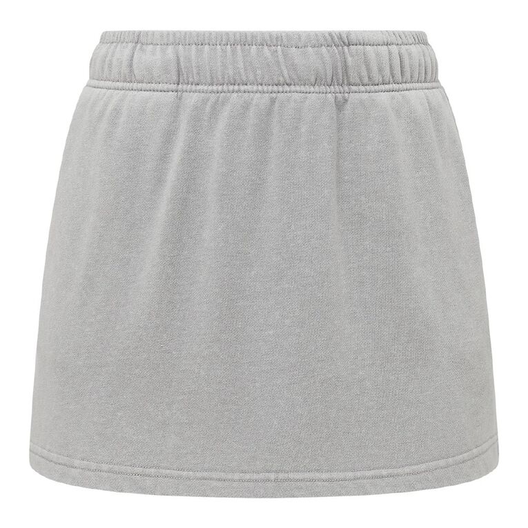 H&H Women's Acid Wash French Terry Mini Skirt, Grey, hi-res