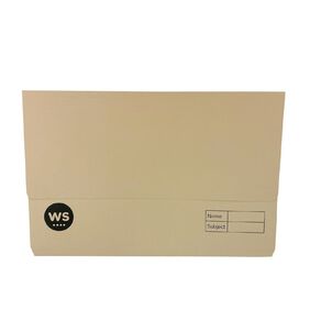 WS Manilla Document Wallet Bluff Orange Foolscap