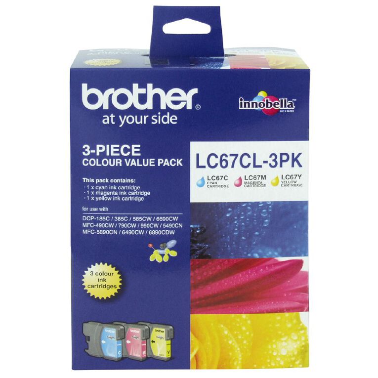Brother Ink LC67 Colour 3 Pack (325 pages), , hi-res