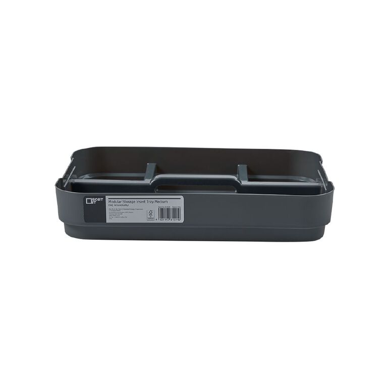Sort It Modular Storage Medium Insert Tray Grey, , hi-res