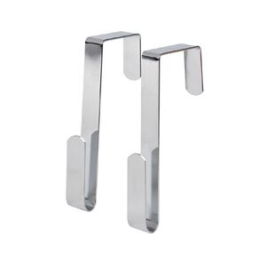 Living & Co Over the Door Hook 2 Pack Silver