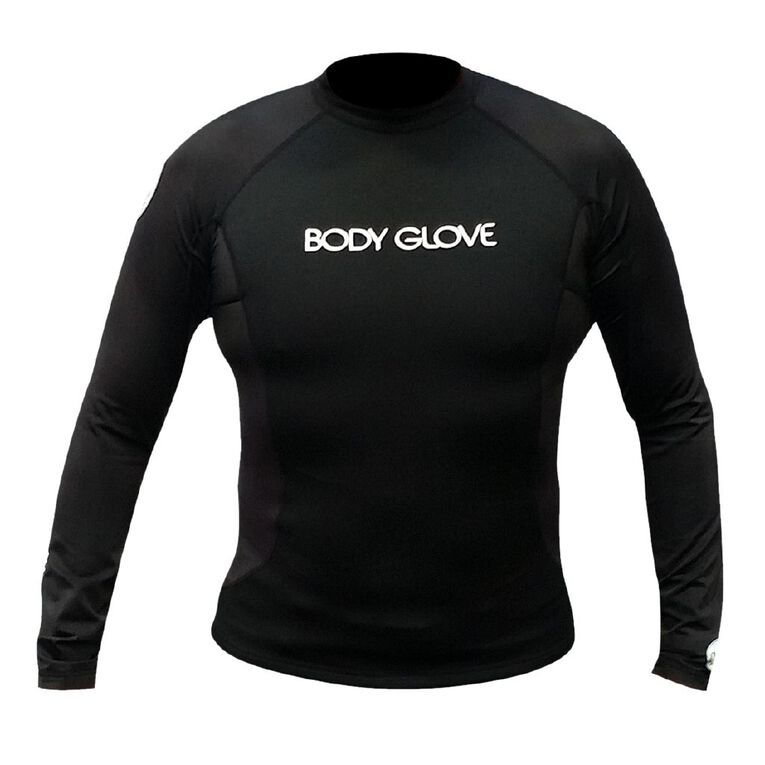 Body Glove Maddox Long Sleeve Surf Shirt Black Medium, Black, hi-res