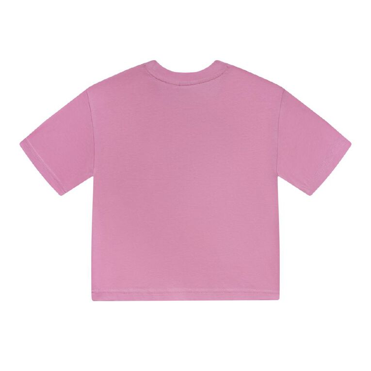 H&H Girls' Tee and Short Pyjama Set, Pink Mid, hi-res