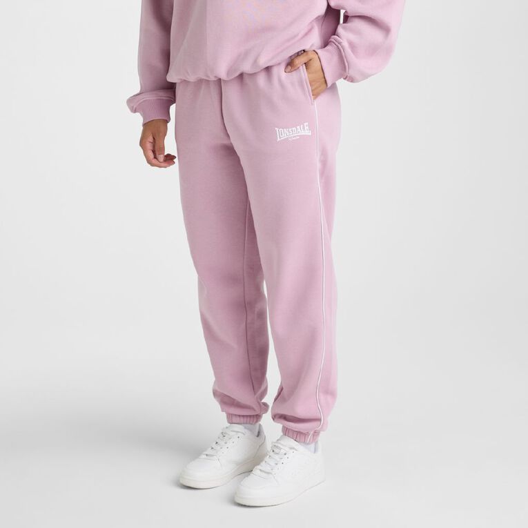 Lonsdale Women's Fleece Trackpants, Pink, hi-res