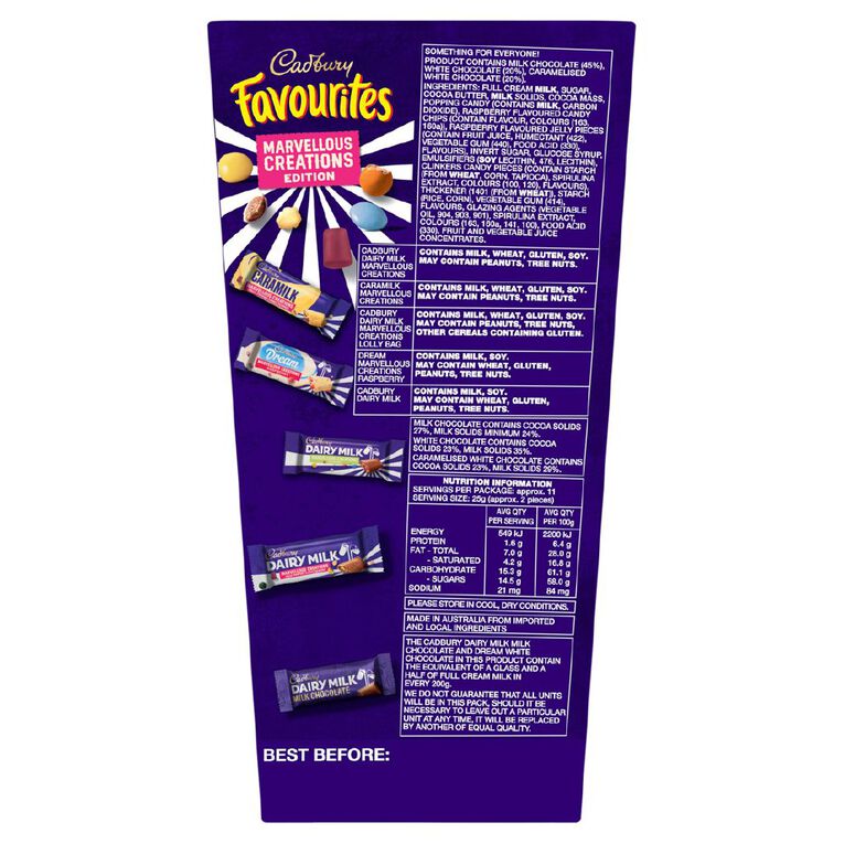 Cadbury Favourites Marvellous Creations 264g, , hi-res