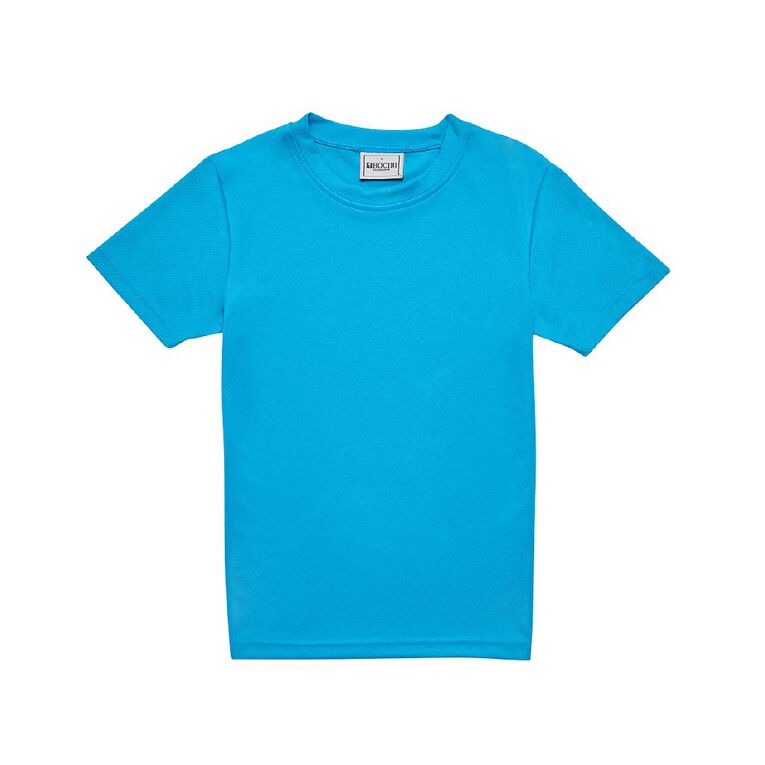 Schooltex Kids' Breezeway Tee, Cyan, hi-res