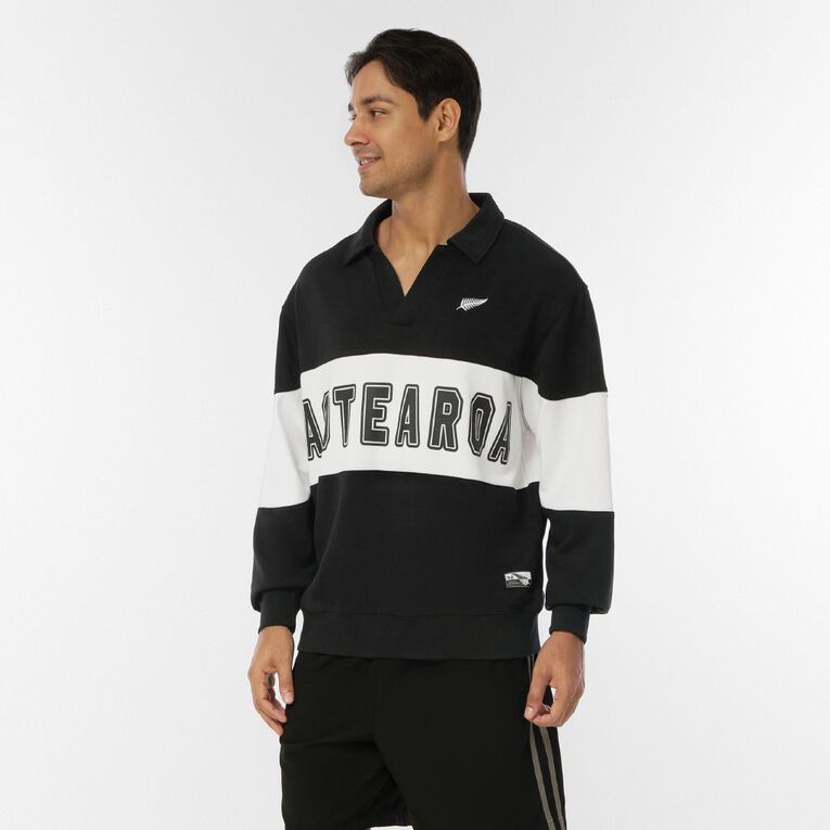 Active Intent Men's Supporter Rugby Jersey, Black, hi-res