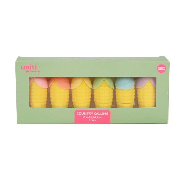 Uniti Kids Country Calling Corn Highlighter 6 Pack, , hi-res
