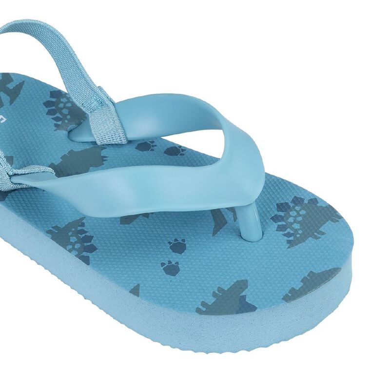 Young Original Junior Kids' Printed Jandals, Blue Light, hi-res