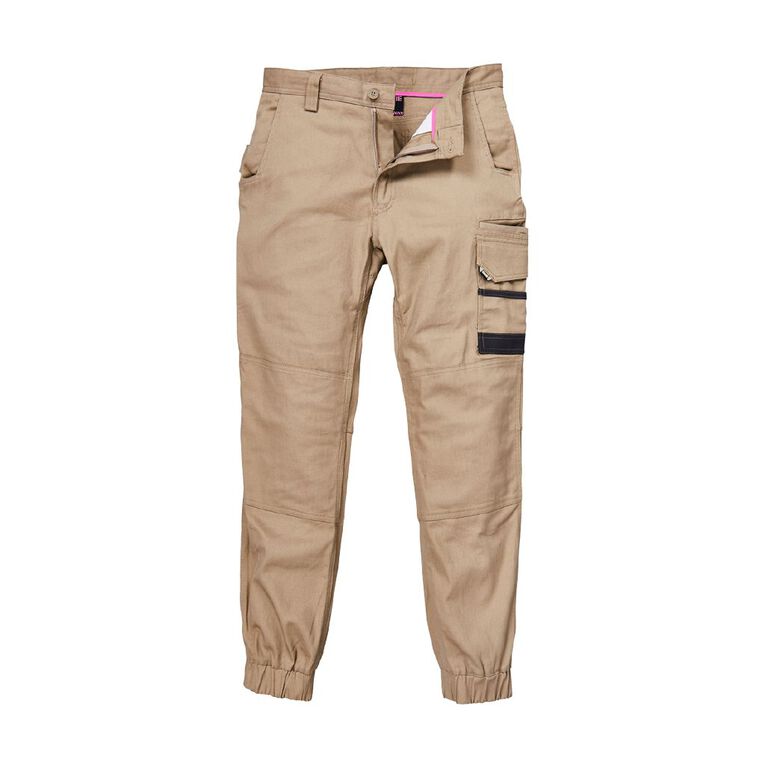 Tradie Women's Cuffed Skinny Cargo Pants Khaki The Warehouse