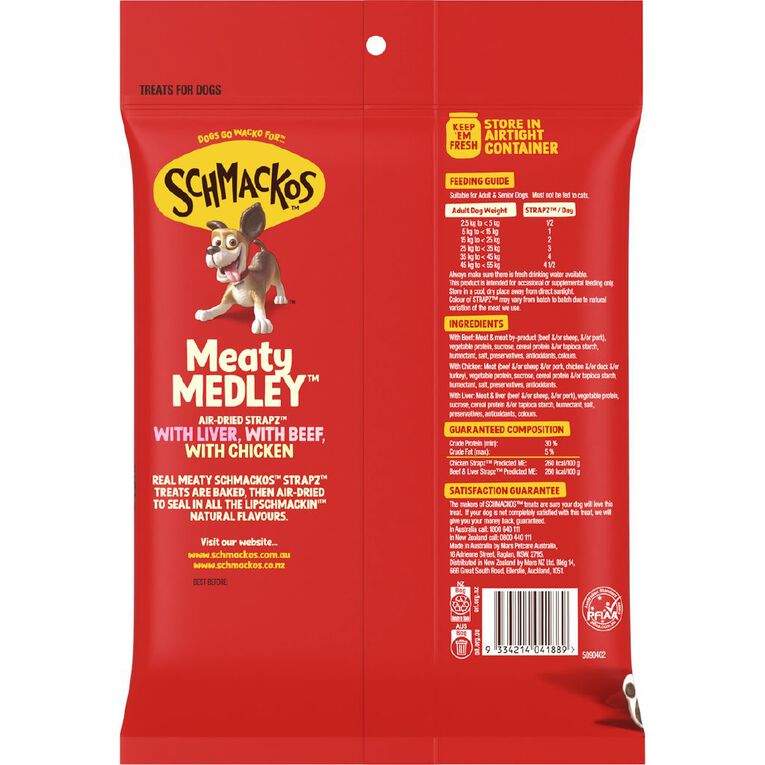 Schmackos Strapz Variety Pack Dog Treats 500g, , hi-res