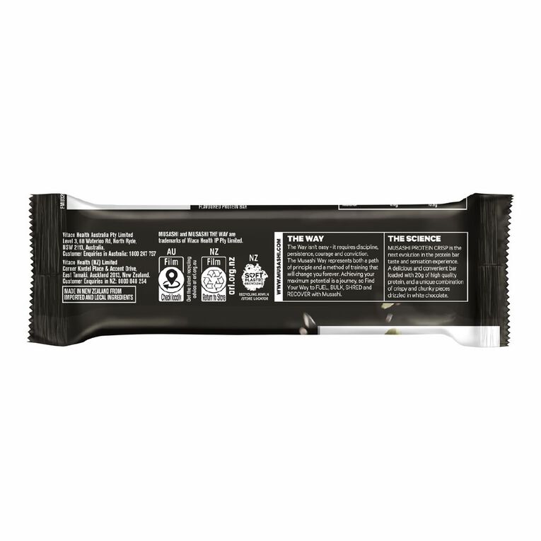 Musashi Crisp White Choc Cookies And Cream 60g, , hi-res
