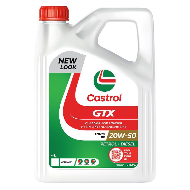 Castrol GTX 20W-50 SN Engine Oil 4L, , hi-res