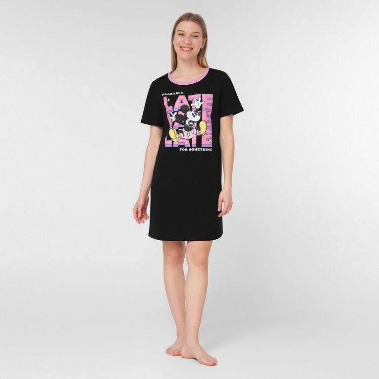 Disney Women's Knit Nightie, Black, hi-res