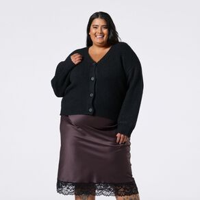 H&H Curve Women's Fluffy V Neck Cardi