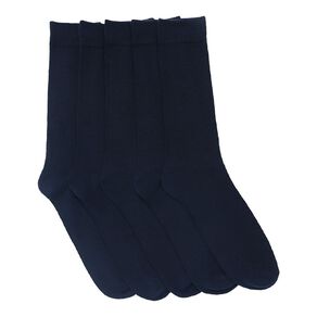H&H Men's Plain Crew Socks 5 Pack