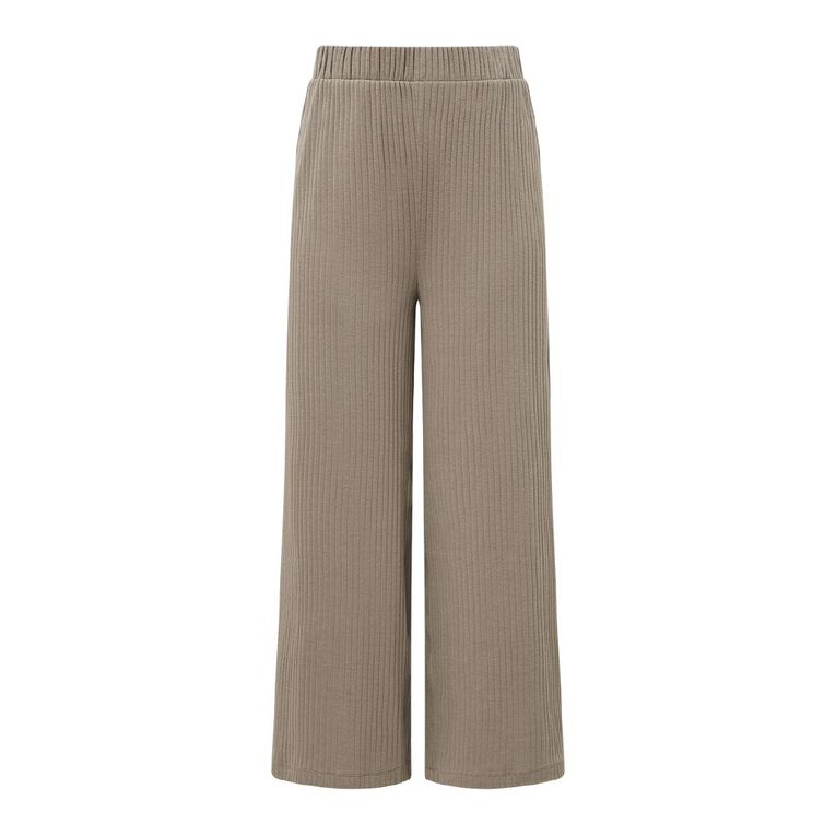 H&H Women's Wide Rib Pull On Pants, Brown Light, hi-res