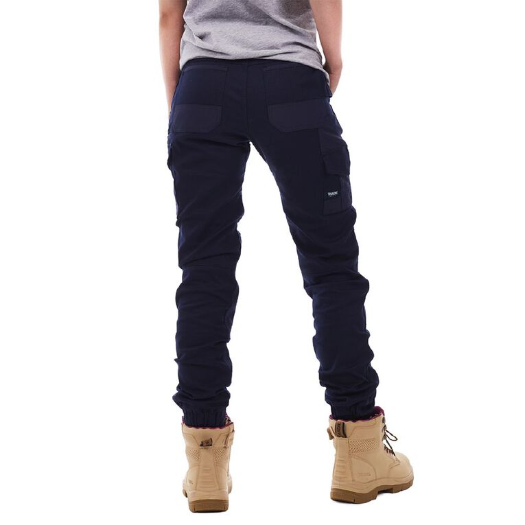 Tradie Women's Cuffed Skinny Cargo Pants Navy The Warehouse