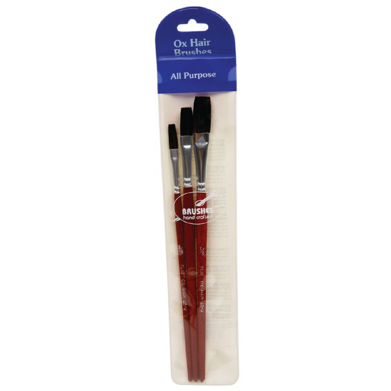DAS Brush Set Das Ox Hair Flat 3 Pack Black, , hi-res