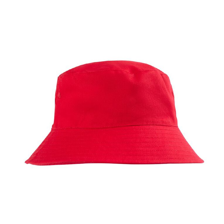 Young Original Kids' Plain Bucket Hat, Red, hi-res