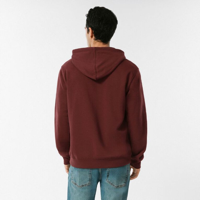 H&H Men's Plain Hoodie Sweatshirt, Brown Dark, hi-res