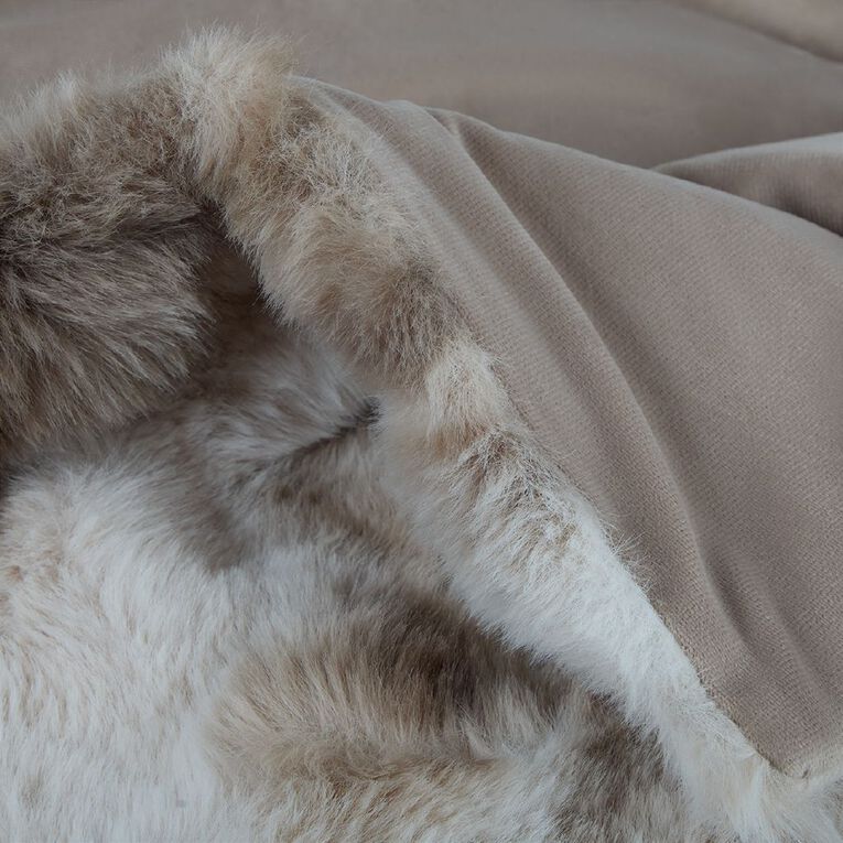 Living & Co Throw Bubble Faux Fur Natural 127cm x 152cm, , hi-res