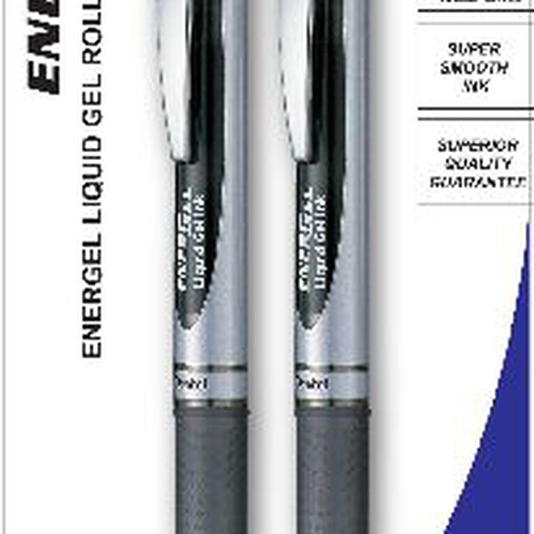 Pentel EnerGel RTX Liquid Gel Pen 0.7mm Black 2 Pack, , hi-res