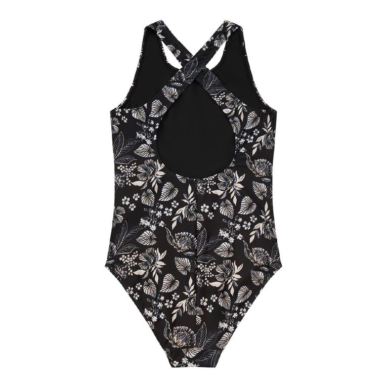 Young Original Printed Swimsuit, Black, hi-res